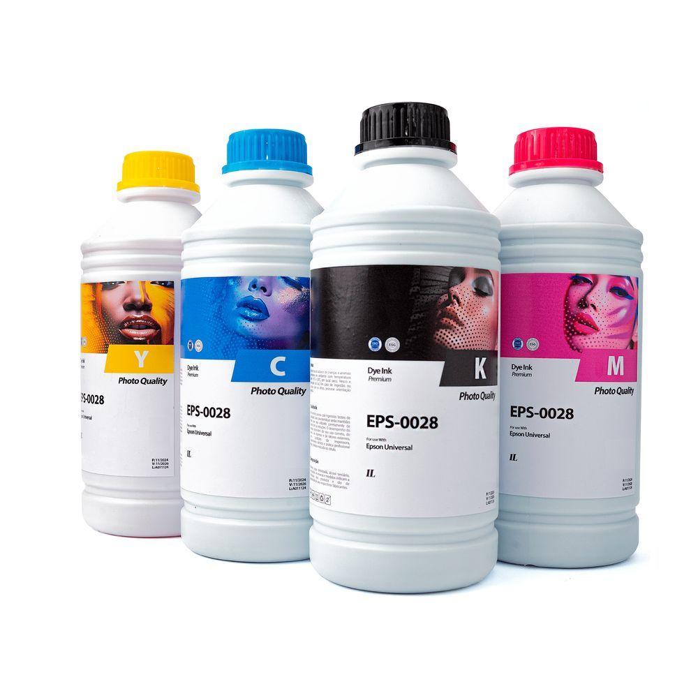 Kit 4 Litros De Tinta Premium Para Impressoras Epson L380 L396 L120 ...