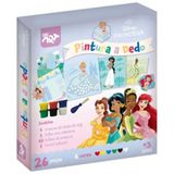 Pintura A Dedo Princesa Disney Tinta Pincel Infantil 18 Peças Dac