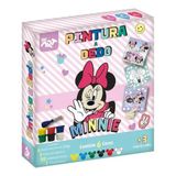 Pintura A Dedo Minnie Mouse Tinta Pincel Infantil 18 Peças Dac
