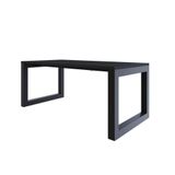 Mesa De Jantar Bronx 180x90x77cm Brmj9180 Preto Tx - Est.preta Preto Tx/est.preta