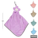 Toalha De Poliéster Infantil 30x30cm Naninha Flor - Tudo Em Caixa