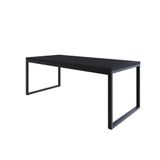 Mesa De Jantar Yon 200 X 90 X 76 Cm Preto Tx/est.preta Preto Tx/est.preta