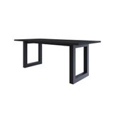Mesa De Jantar Bronx R 200x90x77cm Brmj9200r Preto Tx - Est.preta Preto Tx/est.preta