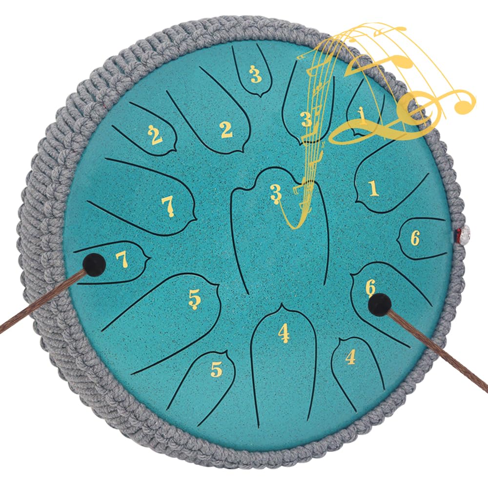 Tambor De Língua De Aço Yasisid De 12 Polegadas E 15 Notas Em Ré Maior Com Bolsa