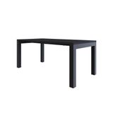 Mesa De Jantar Bronx U 180x90x77cm Brmj9180u Preto Tx - Est.preta Preto Tx/est.preta