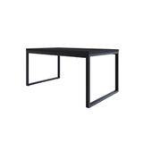 Mesa De Jantar Yon 160 X 90 X 76 Cm Preto Tx/est.preta Preto Tx/est.preta