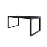 Mesa De Jantar Queens 180x90x77cm Qemj9180 Preto Tx - Est.preta Preto Tx/est.preta