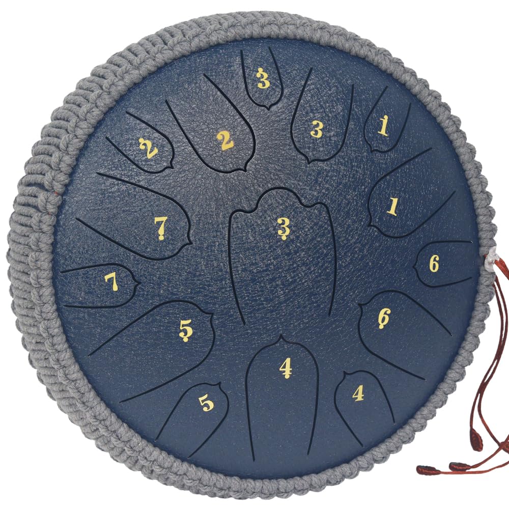 Tambor De Língua De Aço Yasisid De 12 Polegadas E 15 Notas Em Ré Maior Com Acessórios