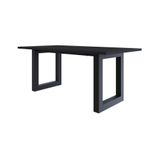Mesa De Jantar Bronx R 180x90x77cm Brmj9180r Preto Tx - Est.preta Preto Tx/est.preta