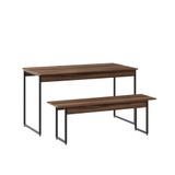 Mesa De Jantar Com 1 Banco Estilo Industrial Tub Nogal / Est.preta