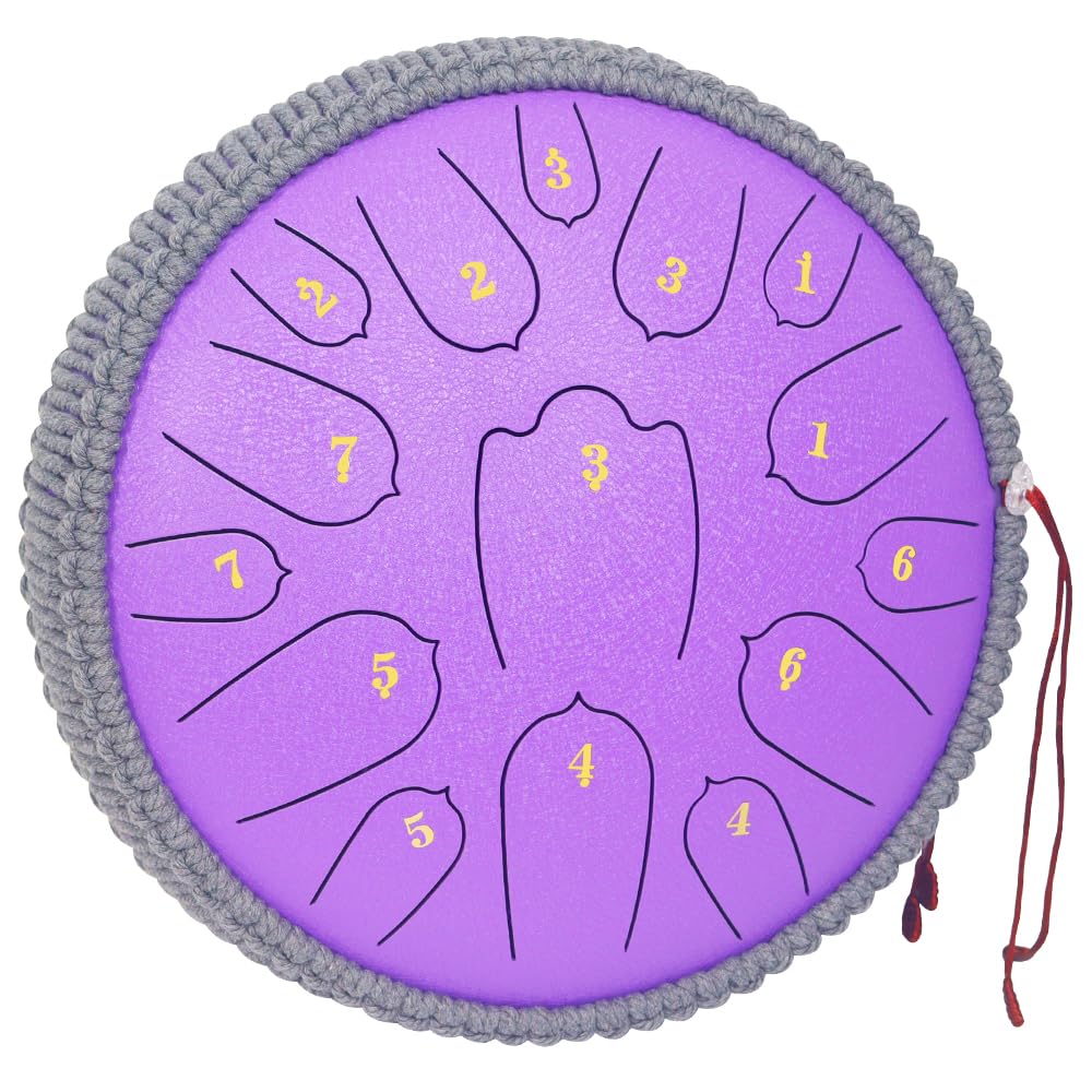 Tambor De Língua De Aço Yasisid De 12 Polegadas E 15 Notas Em Ré Maior Com Acessórios