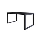 Mesa De Jantar Queens 160x90x77cm Qemj9160 Preto Tx - Est.preta Preto Tx/est.preta