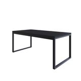 Mesa De Jantar Yon 180 X 90 X 76 Cm Preto Tx/est.preta Preto Tx/est.preta