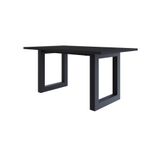 Mesa De Jantar Bronx R 160x90x77cm Brmj9160r Preto Tx - Est.preta Preto Tx/est.preta