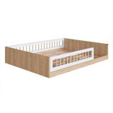 Cama Infantil Casal Com Grades De Proteção 145 X 194 Cm Shop Jm Cama Infantil Casal Com Grades De Proteção 145 X 194 Cm Aveiro Oak Branco