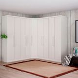 Guarda-roupa Modulado De Casal Safira 001 Em Mdf Com 9 Portas E 6 Gavetas Clic Móveis