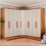 Guarda-roupa Modulado De Casal Safira 001 Em Mdf Com 9 Portas E 6 Gavetas Clic Móveis