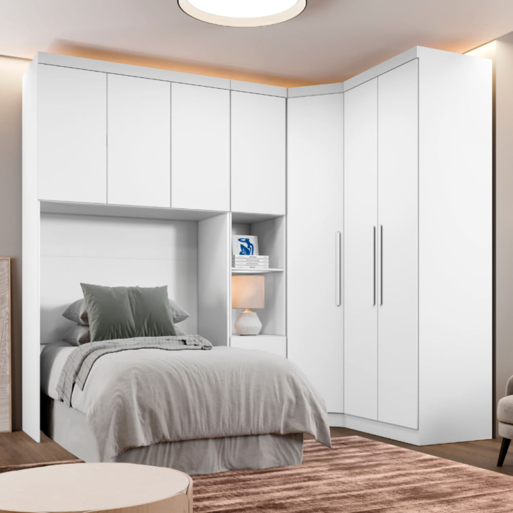 Guarda Roupa Modulado Solteiro Safira 007 Clic Moveis