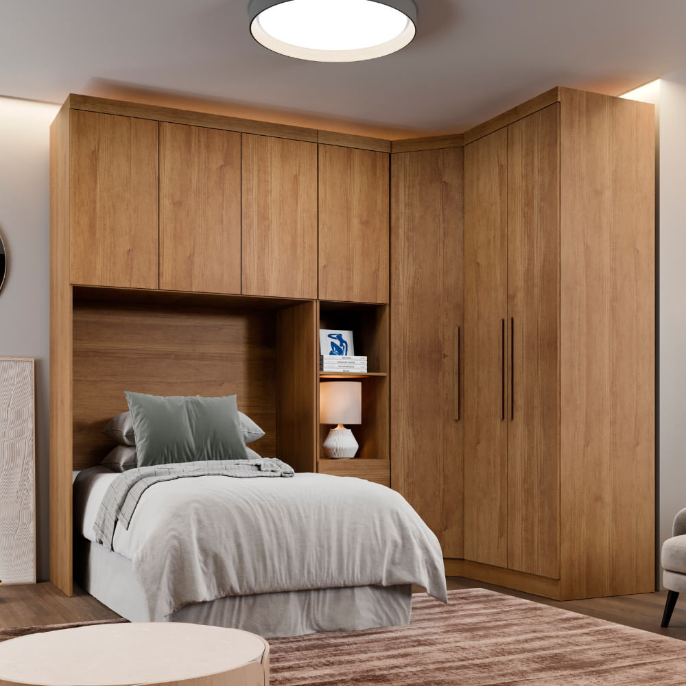 Guarda Roupa Modulado Solteiro Safira 007 Clic Moveis