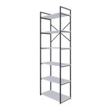 Estante Alta C/06 Prateleiras 185x60x33cm Yon Branco Tx/est.preta Branco Tx/est.preta