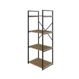Estante C/04 Prateleiras 118x45x33cm Yon Vermont Oak/est.preta Vermont Oak/est.preta