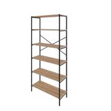 Estante C/06 Prateleiras 186x80x33cm Tub Tueh1886 Lâmina Mel - Est.preta Lâmina Mel / Est.preta