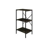 Estante C/03 Prateleiras 84x45x33cm Tub Tueh843 Carvalho Dark - Est.preta Carvalho Dark / Est.preta