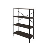 Estante C/04 Prateleiras 118x80x33cm Tub Tueh1184 Nogal - Est.preta Nogal / Est.preta