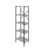 Estante C/05 Prateleiras 152x45x33cm Tub Tueh1545 Snow - Est.preta Snow / Est.preta