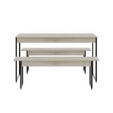 Mesa De Jantar Com 2 Bancos Estilo Industrial Tub Snow / Est.preta