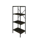 Estante C/04 Prateleiras 118x45x33cm Tub Tueh1144 Carvalho Dark - Est.preta Carvalho Dark / Est.preta