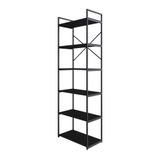 Estante Alta C/06 Prateleiras 185x60x33cm Yon Preto Tx/est.preta Preto Tx/est.preta