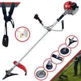 Roçadeira Completa Anmax Cg430p À Gasolina 43cc Para Todos Os Tipos De Trabalho Com Carretel De Nylon + Kit De 4 Lâminas De Cortes