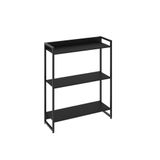 Estante Dynamica 80x30x104cm C/03 Prateleiras Preto Ônix / Est.preta Preto Ônix / Est.preta