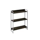 Estante Dynamica 80x30x104cm C/03 Prateleiras Carvalho Dark / Est.branca Carvalho Dark / Est.branca