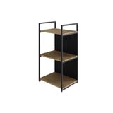 Estante C/03 Prateleiras 84x45x33cm C/fundo Yon Vermont Oak/est.preta Vermont Oak/est.preta