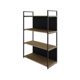 Estante C/04 Prateleiras 118x80x33cm C/fundo Yon Vermont Oak/est.preta Vermont Oak/est.preta