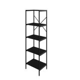 Estante C/05 Prateleiras 152x45x33cm Tub Tueh1545 Preto Ônix - Est.preta Preto Ônix / Est.preta