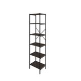 Estante C/06 Prateleiras 186x45x33cm Tub Tueh1846 Nogal - Est.preta Nogal / Est.preta