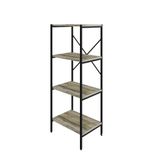 Estante C/04 Prateleiras 118x45x33cm Tub Tueh1144 Carvalho - Est.preta Carvalho / Est.preta