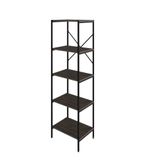Estante C/05 Prateleiras 152x45x33cm Tub Tueh1545 Nogal - Est.preta Nogal / Est.preta