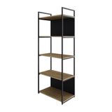 Estante C/05 Prateleiras 152x60x33cm C/fundo Yon Vermont Oak/est.preta Vermont Oak/est.preta