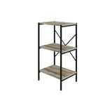 Estante C/03 Prateleiras 84x45x33cm Tub Tueh843 Carvalho - Est.preta Carvalho / Est.preta