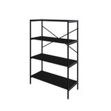 Estante C/04 Prateleiras 118x80x33cm Tub Tueh1184 Preto Ônix - Est.preta Preto Ônix / Est.preta
