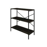 Estante C/03 Prateleiras 84x80x33cm Tub Tueh883 Carvalho Dark - Est.preta Carvalho Dark / Est.preta