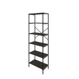 Estante C/06 Prateleiras 186x60x33cm Tub Tueh1866 Nogal - Est.preta Nogal / Est.preta