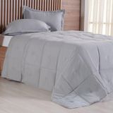 Edredom Casal Toque De Plumas 260 Fios New 180x220cm Platina