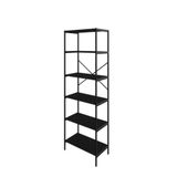 Estante C/06 Prateleiras 186x60x33cm Tub Tueh1866 Preto Ônix - Est.preta Preto Ônix / Est.preta