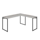 Mesa Em L Dynamica Diretor 150x140x75cm Snow Estrutura Preta
