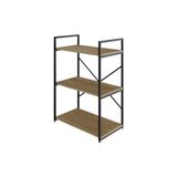 Estante C/03 Prateleiras 84x60x33cm Yon Vermont Oak/est.preta Vermont Oak/est.preta